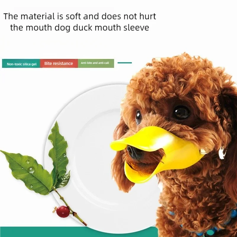 Dog Silicone Duck Muzzle for Pet Anti Bite Stop Barking Small Large Dog Mask Pet Accessories Safe 1005009850608155