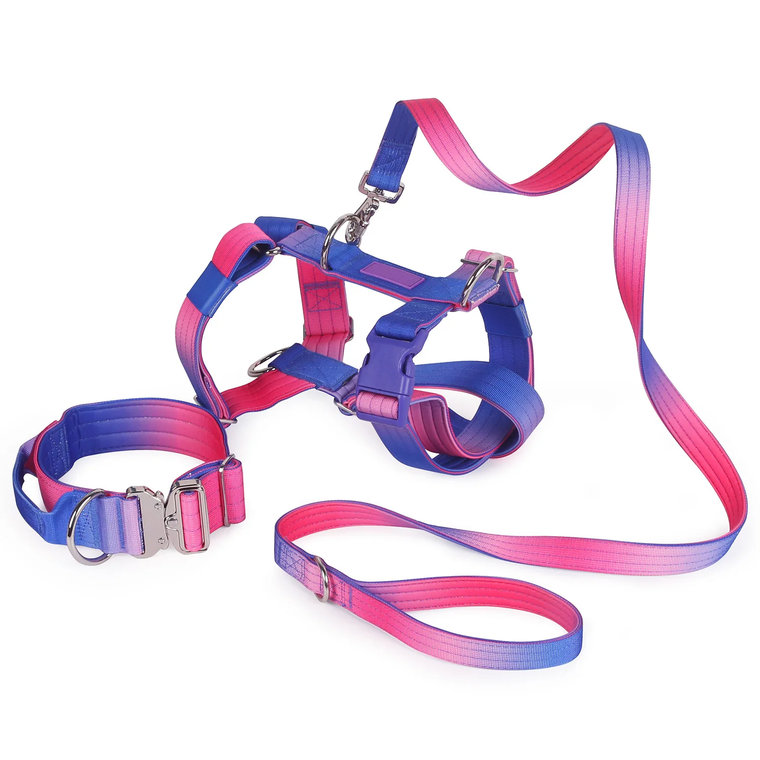 Tactical Dog Harness Dog Leash Collar -No-Pull Outdoor Training Anti-Escape Pet Harness 1005009859033073