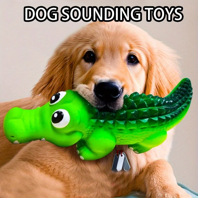 Squeaky Rubber Crocodile Dog Toy – Durable Play Pet Toy for Dogs 1005009859157779