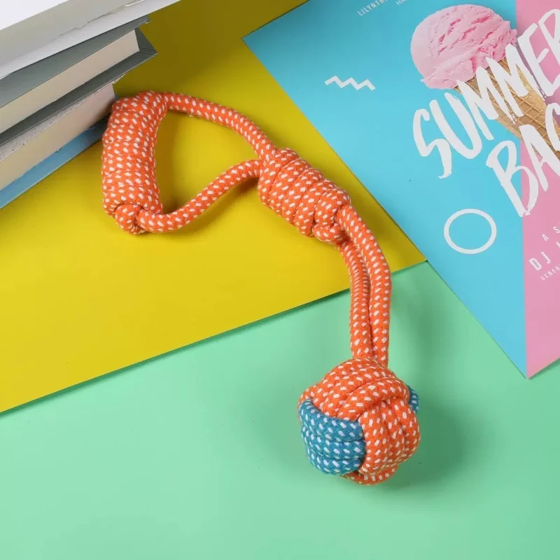 Dog Toys Rope Ball for Large and Small Dogs Resistant Soft Cotton Teeth Grinding Bite Chew 1005009868273730