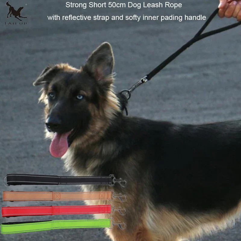 Short Dog Leashes Rope with Handle Walking 50cm Dog Leash Training Leads with Reflective Strap Big 1005009883070591
