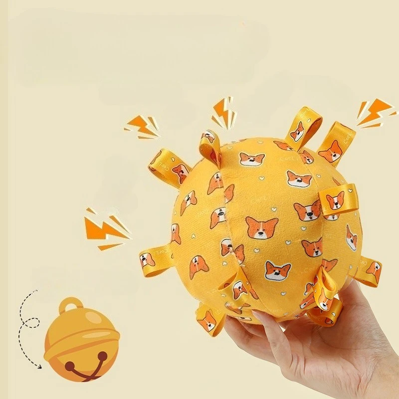 Interactive Ball Dog Toy for Aggressive Chewers Training Decompress Bite Resistant Plush Handle Dog 1005009895161738