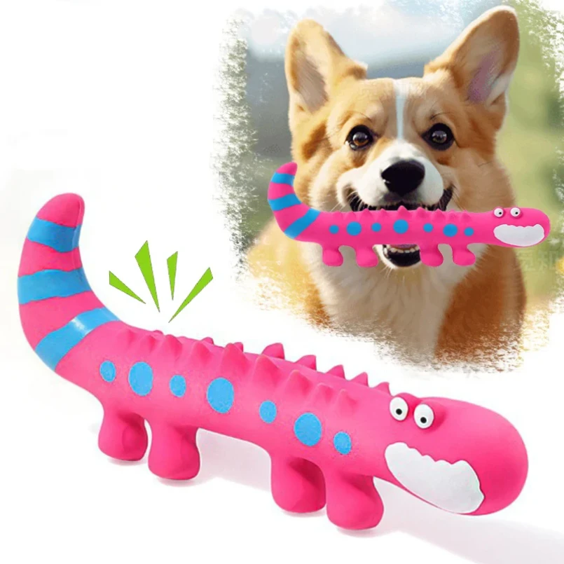 Dog Chew Toy Latex Lizard Squeaky Pet Toys for Small Medium Dogs Interactive Funny Sounding 1005009927111903