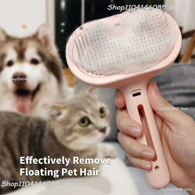 Dog Spray Hair Comb Pet Steam Massage Brush Safe Round Head Soft Teeth Removal Comb 1005009941648377