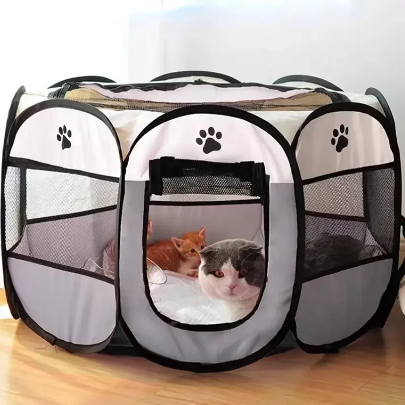 Portable Foldable Pet Tent Kennel Octagonal Fence Puppy Shelter Easy to Use Outdoor Easy Operation 1005009942932711