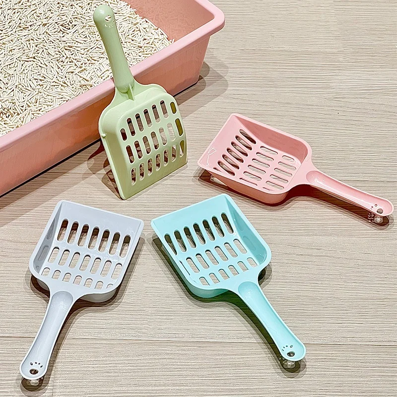 Candy Colored Pet Litter Shovel with Horizontal Handle Cat Toilet Shovel Poop Pickup Tool High 1005009944907896