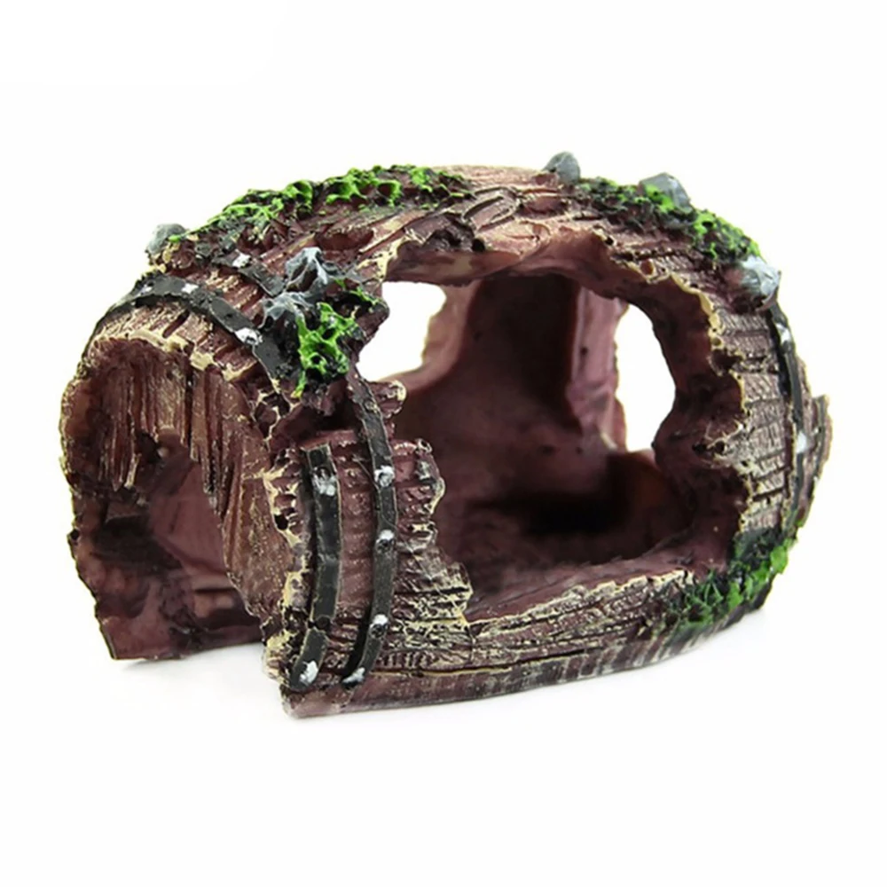 Aquarium Landscaping Accessories Fish Tank Escape House Resin Decoration Garden (1PC) 1005009944957834