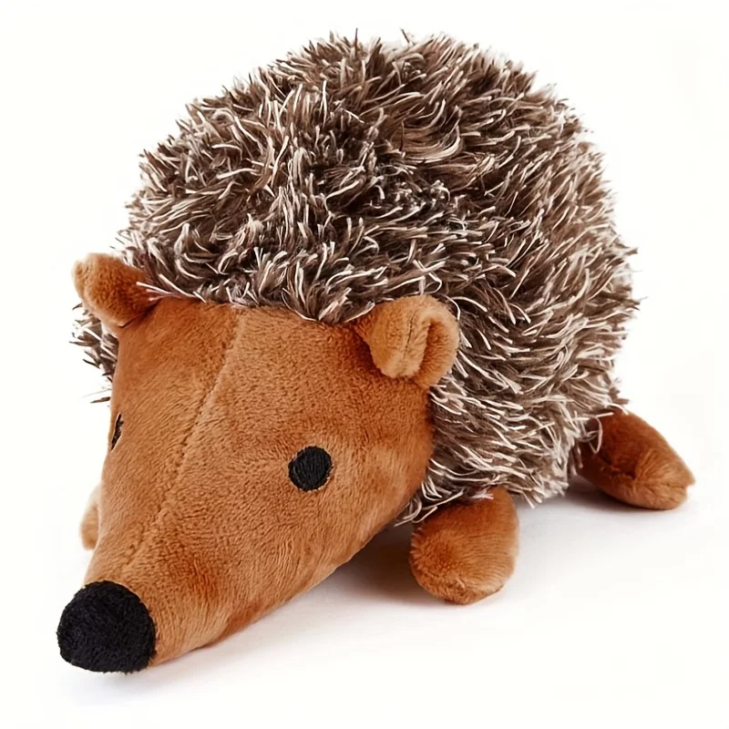 Squeaky Hedgehog Plush Dog Toy，soft Durable Chew and Interactive Play Companion，cartoon Animal (1pc) 1005009947267069