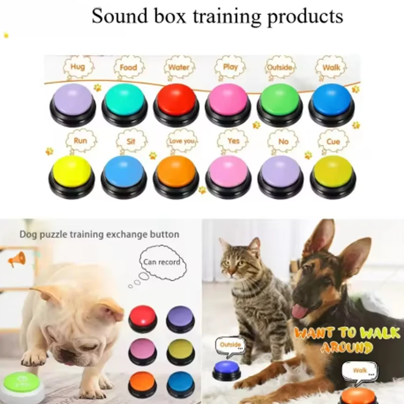 Dog Communication Buttons Voice Recording Button for Pet Training Buzzer 30 Second Record Playback 1005009957638933