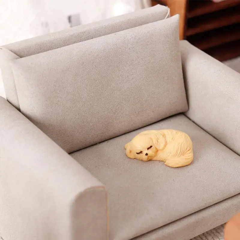 Dollhouse Accessories 1:12 Miniature Kennel Pet House Cat and Dog Ornament Furniture Model (1 Set) 1005009962135993