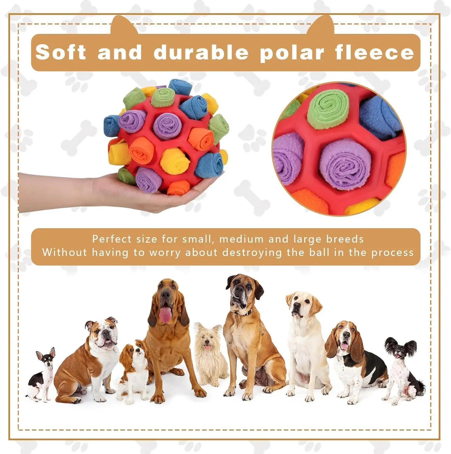 Interactive Dog Puzzle Toy, Sniffing Ball for Hiding Treats 1005009971759200