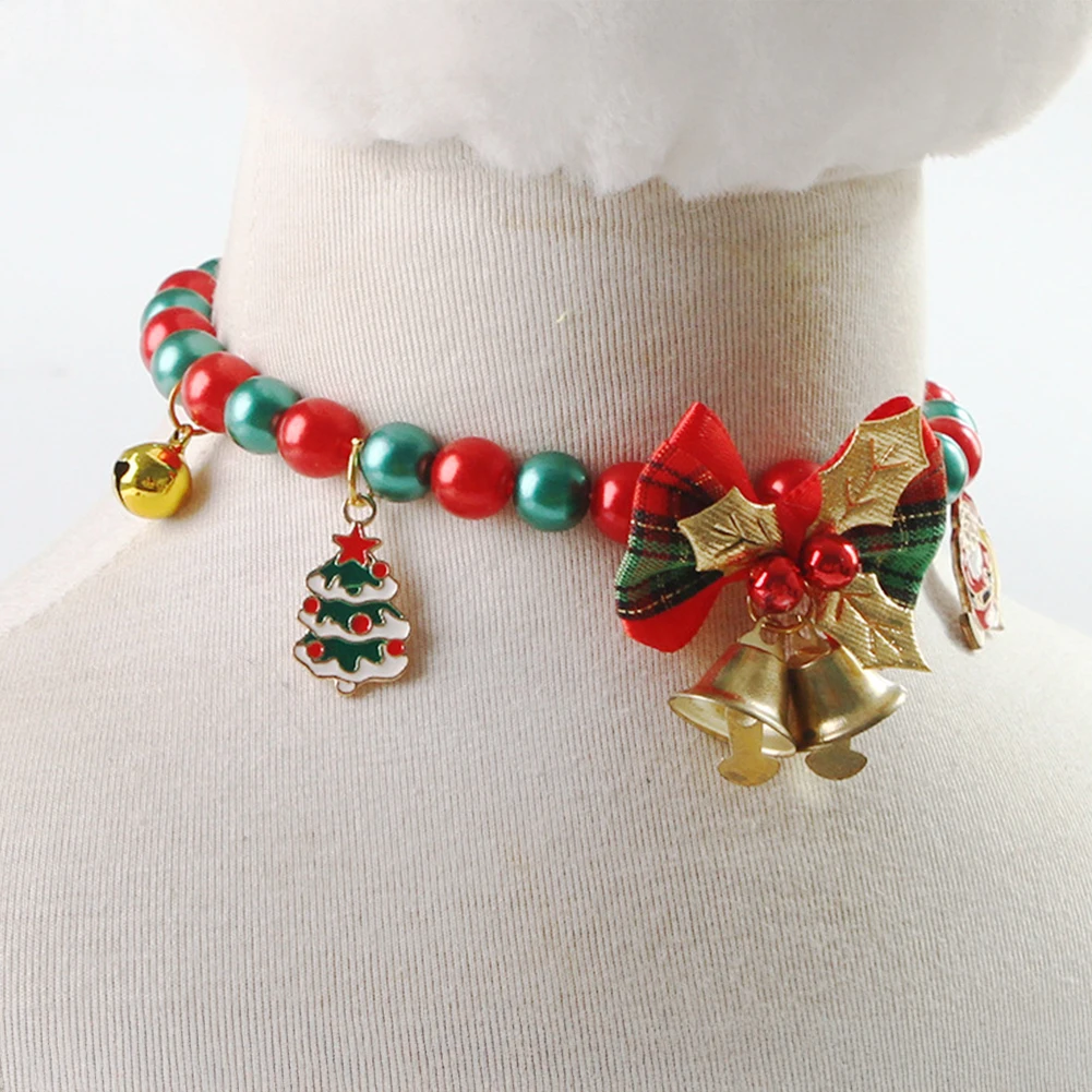 Lucky Charm Lovely Christmas Cat Bell Collar Vibrant Color Cat Jewelry Costume Kitten Collar (1Pc) 1005009974285461