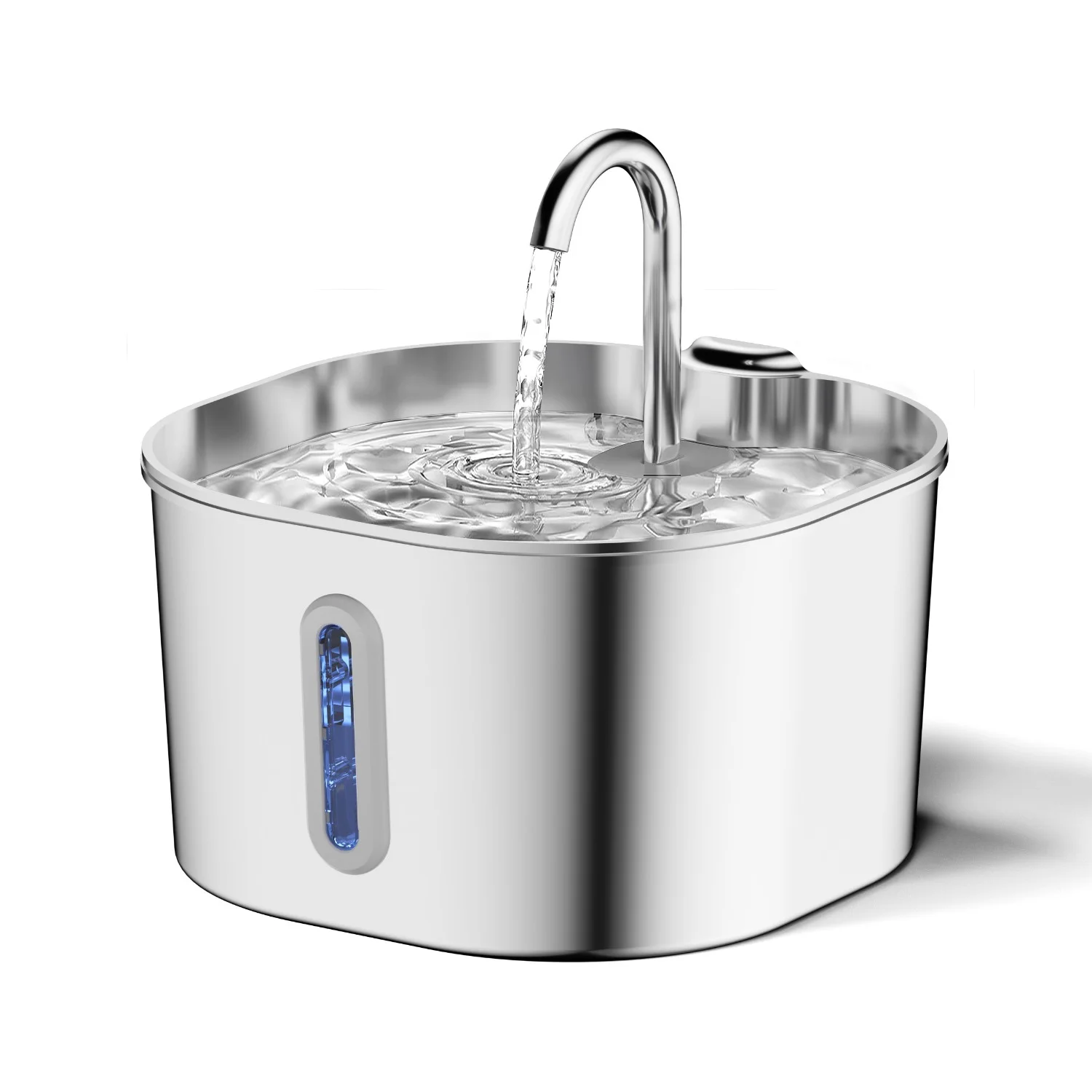 Stainless Steel Cat Water Fountain, 2.2L, Pet Water Dispenser with Filter 1005009978909432