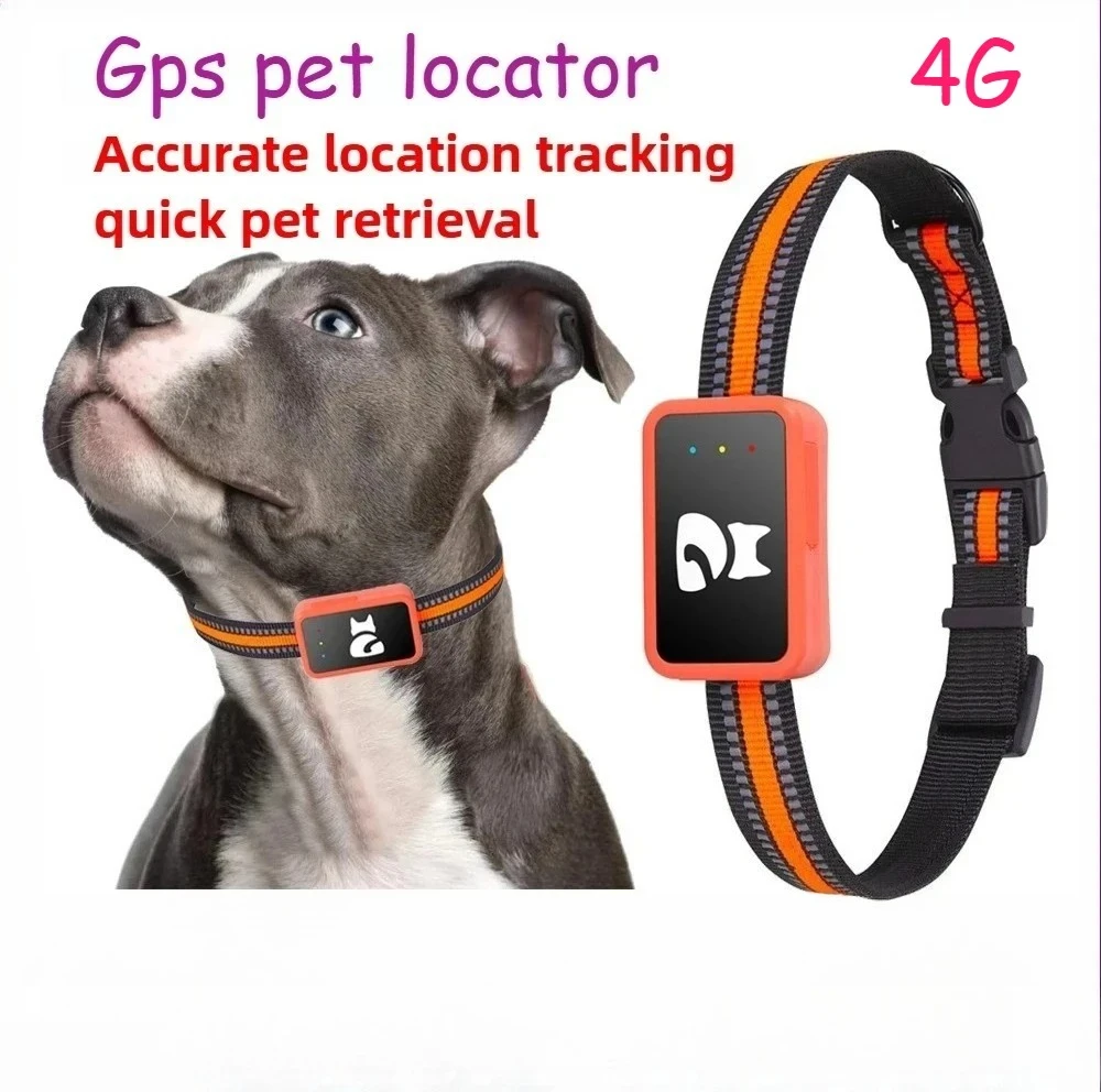 Smart Dog Collar Holder GPS Tracker for Pet Waterproof Cat Tracking Device Pet Locator with Find (4G) 1005010010408491