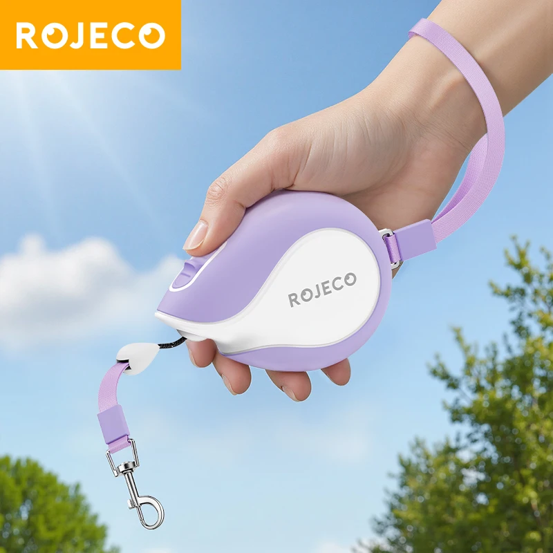 ROJECO Mini Automatic Retractable Dog Leash 3M Extendable Rope Dog Lead for Outdoor Walking Dogs 1005010016990784