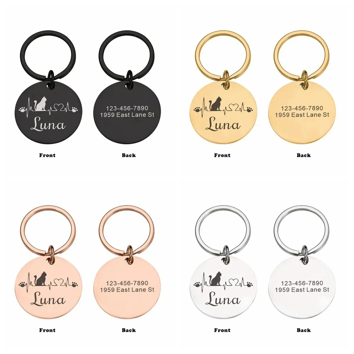 Nice Dog Sign Dog ID Tags Custom Name & Text Personalized Dog Collar with Name Essential Pet (1 Pc) 1005010023217779