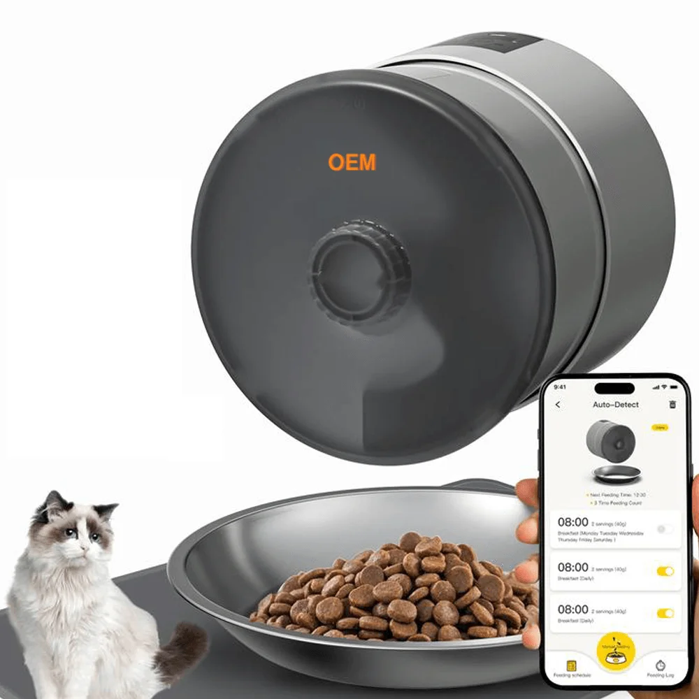 Easy Clean Automatic Pet Feeder Wall Mounted with Removable Dishwasher Safe Bowls and Dual Power 1005010028566253