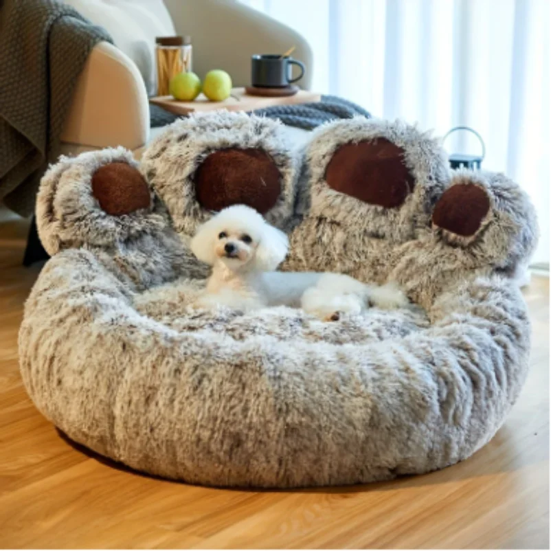 Dog Bed Cat Pet Sofa Cute Bear Paw Shape Comfortable Cozy Pet Sleeping Beds for Small Medium Large 1005010041215939