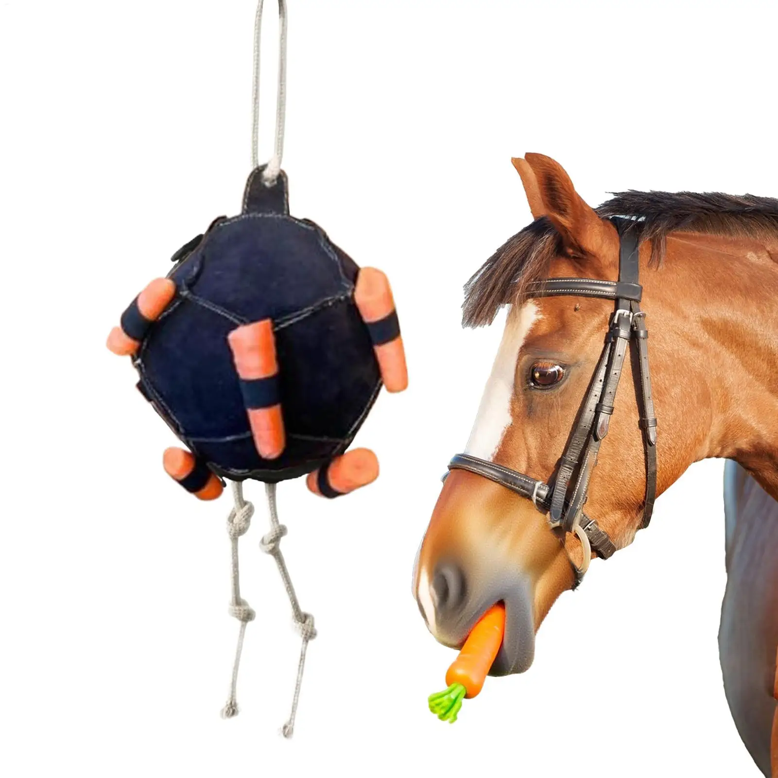 Horse Carrot Feeding Ball Toy Hay Feeder Toy Ball Hanging Feeding Toy for Horse Horse Goat Sheep 1005010049455462