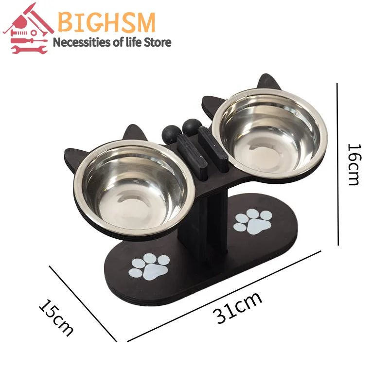 Cat Bowls Elevated Dish Pet Food Bowls for Food and Water Kitten Indoor Cats with Stand 1005010051946796