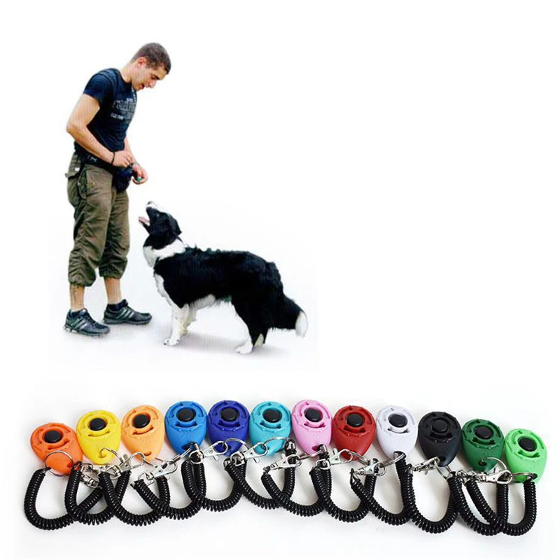 Dog Training Clicker with Adjustable Wrist Strap Dogs Click Trainer Aid Sound Key (10 Pcs) 1005010075708040