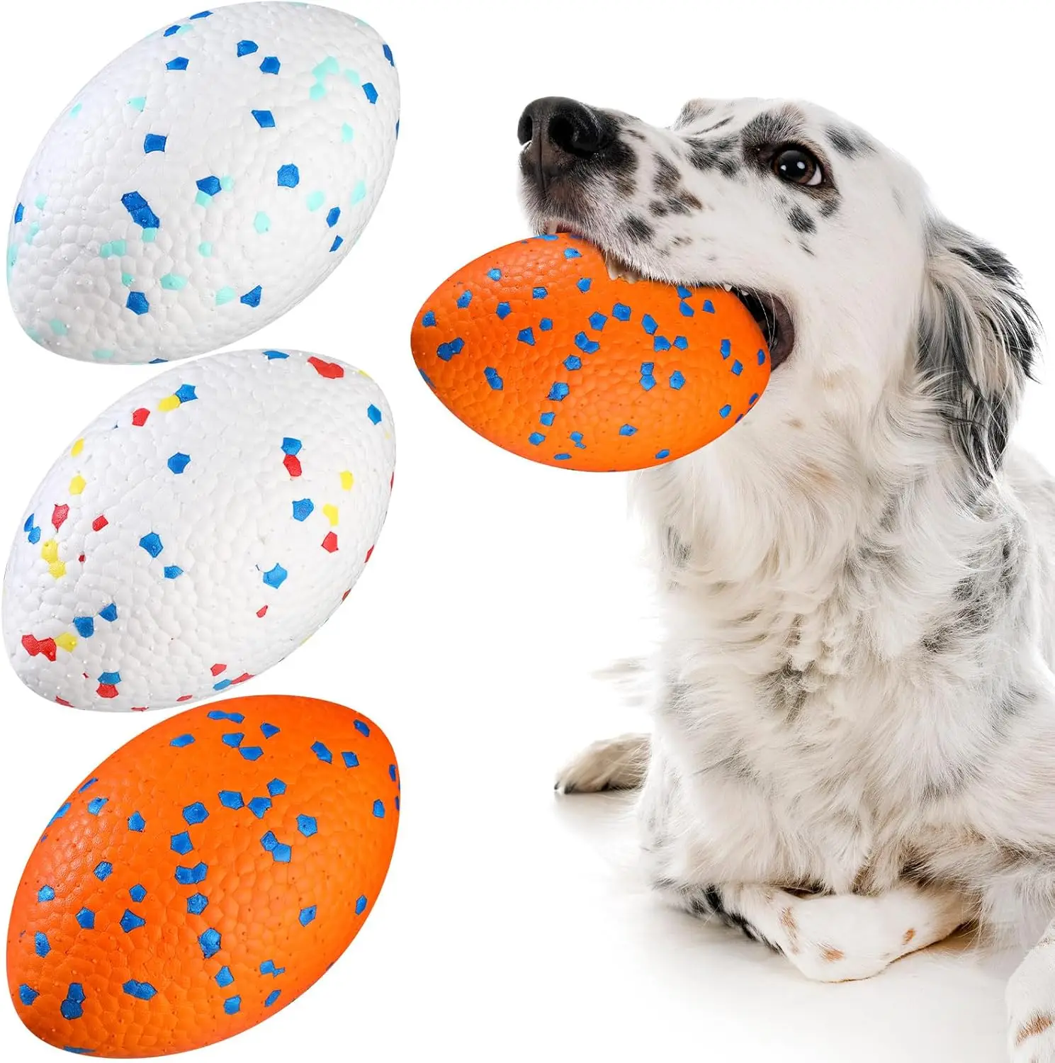 Dog Ball for Aggressive Chewers Tough Large Indestructible Footballs Outdoor Floating Fetch Game 1005010088547749