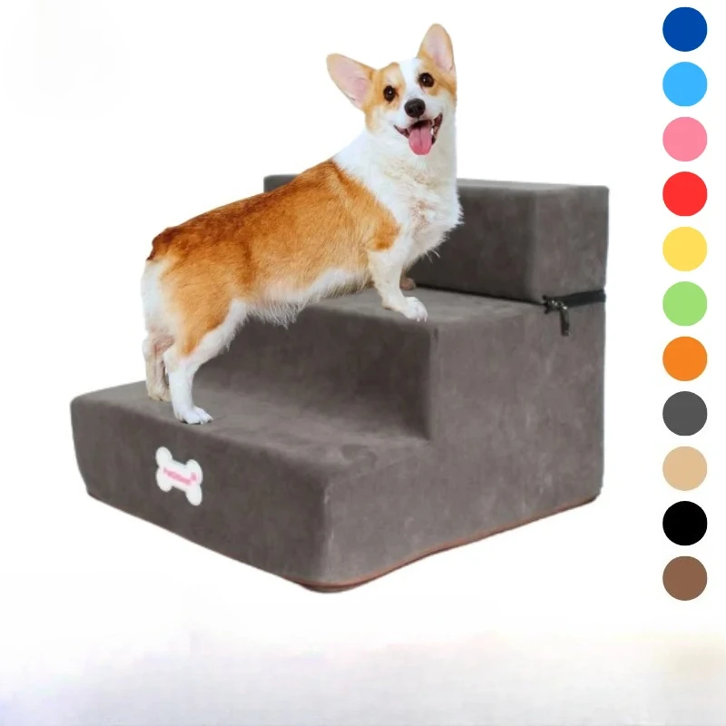Memory Foam Dog Sofa Stairs Pet 2/3 Steps Stairs for Small Dog Cat Ramp Ladder Anti-Slip Bed Stairs 1005010091129328