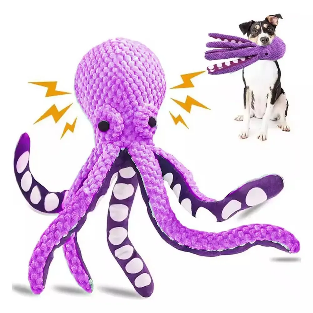 Dog Pet Plush Octopus Toy Interactive Sound Anti-Demolition Home Large and Small Dog Boredom 1005010102341992