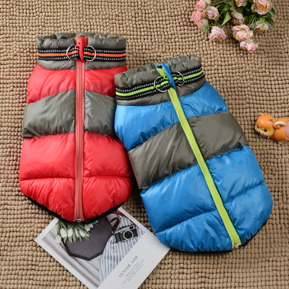 Warm Dog Vest Coat for Winter Cat with Zipper Outdoor Waterproof Puppy Jacket Windproof Pet Outfits 1005010103204100
