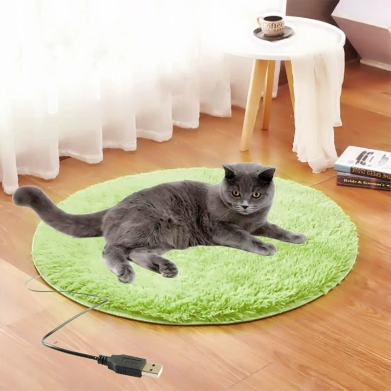 USB Pet Electric Blanket Plush Pad Blanket for Cat Electric Heated Pad Anti-Scratch Dog Heating (1pc) 1005010105473362
