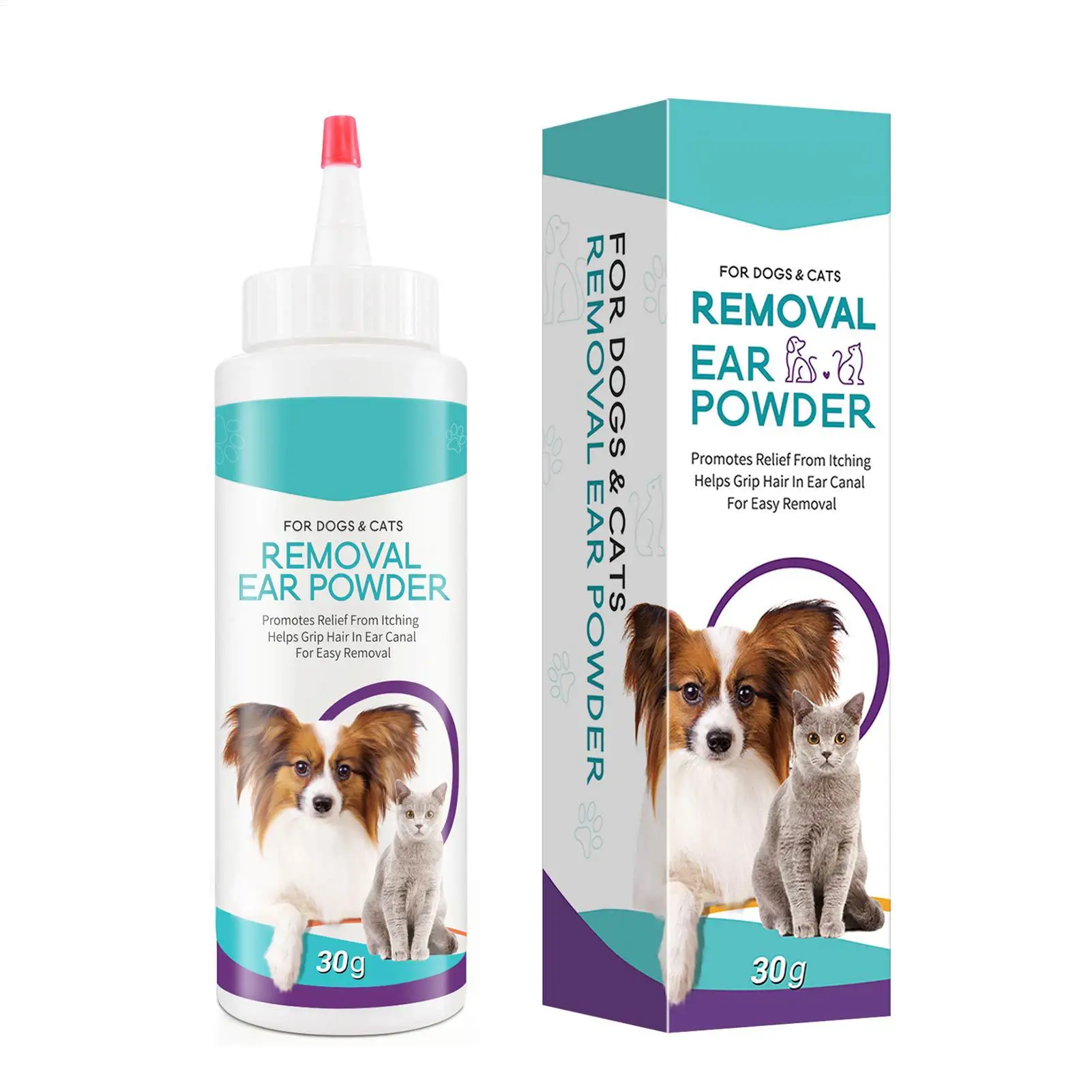 Pet Ear Powder Painless Ear Hair Removal Powder for Dogs and Pets Ear Cleaning Tool Ear Washing (30G) 1005010107588277
