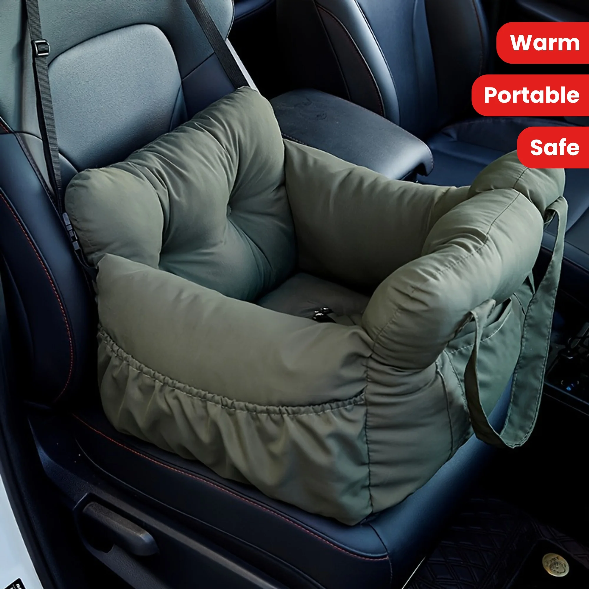 Dog Car Seat with Safety Belt, Non-Slip Pet Car Bed for Small Dogs 1005010108777981