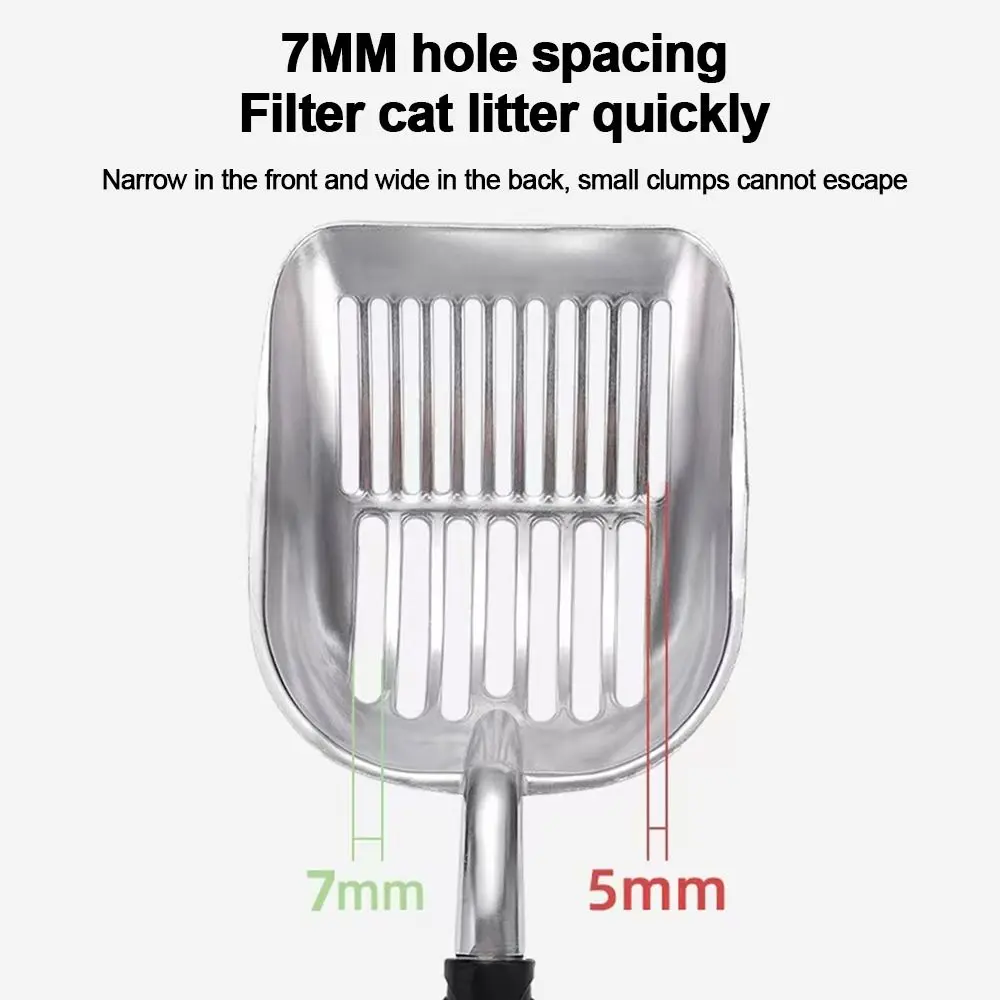 Aluminum Alloy Cat Litter Shovel Anti-Slip Handle Fine Mesh Poop Scooper Toilet Scoop Pet Cleaning 1005010110660404