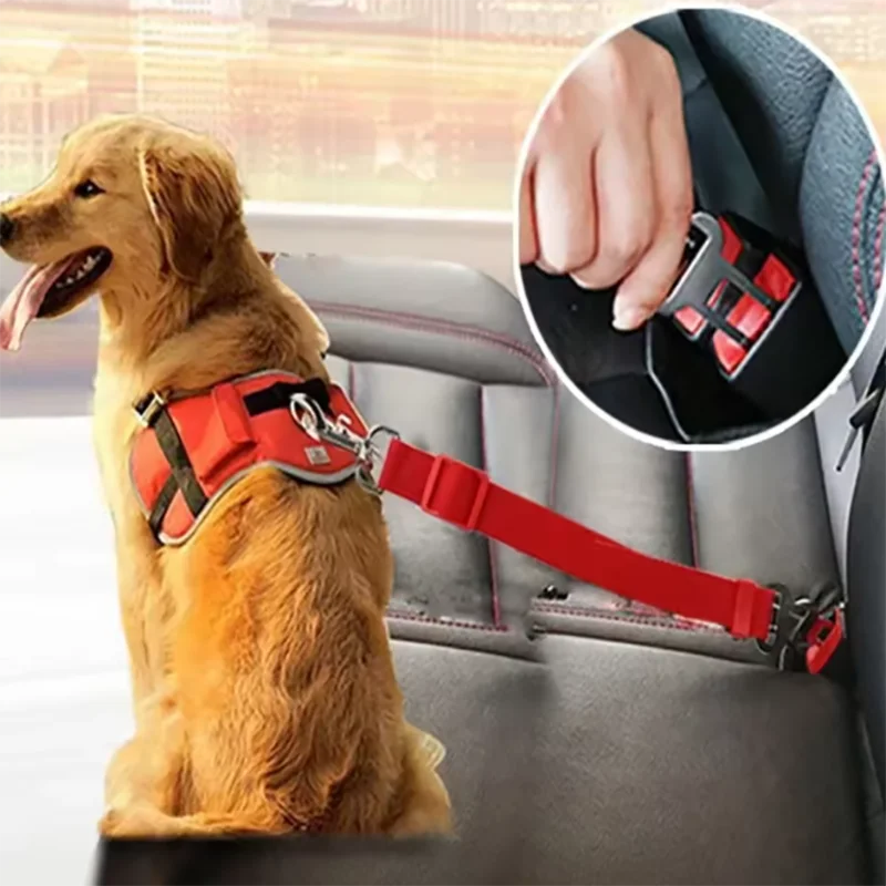 New Dog Seat Belts Pet Car Seat Belt Retractable Leash Dog Carrier Safety Convenient Dog 1005010117847434
