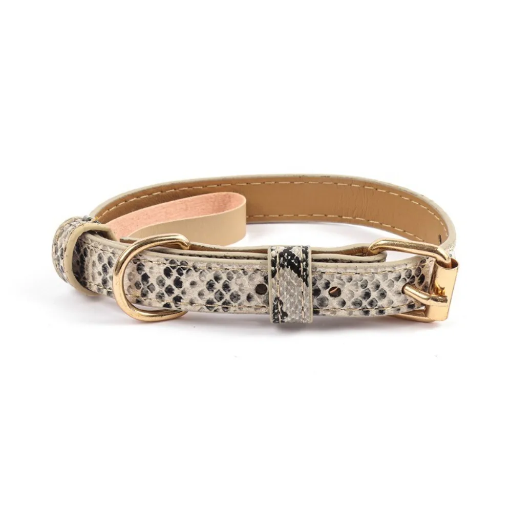 Durable Leopard Print Dog Collar PU Leather Pet Walking Leopard Wear Resistant Pet 1005010120522491