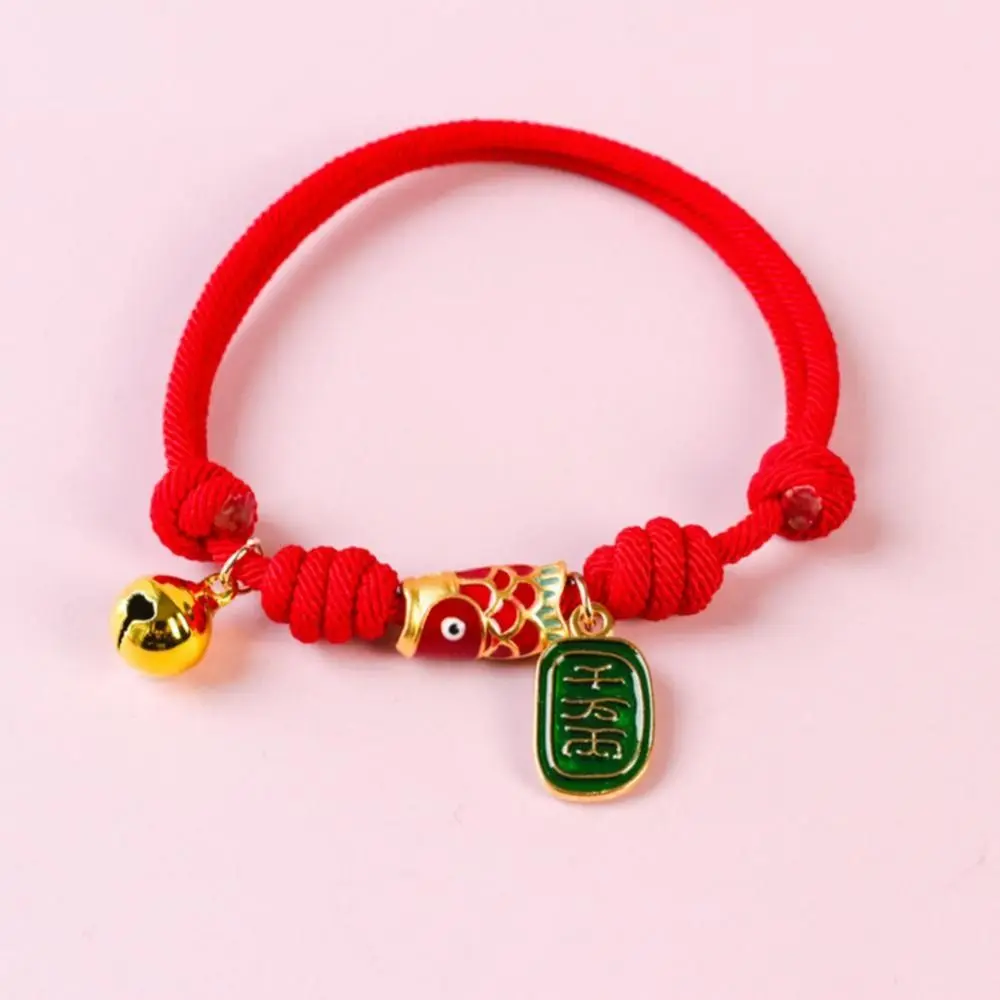 Creative Handmade Pet Bell Necklace Adjustable Cute Braided Cat Collar Chinese Style Puppy Festive 1005010140048188