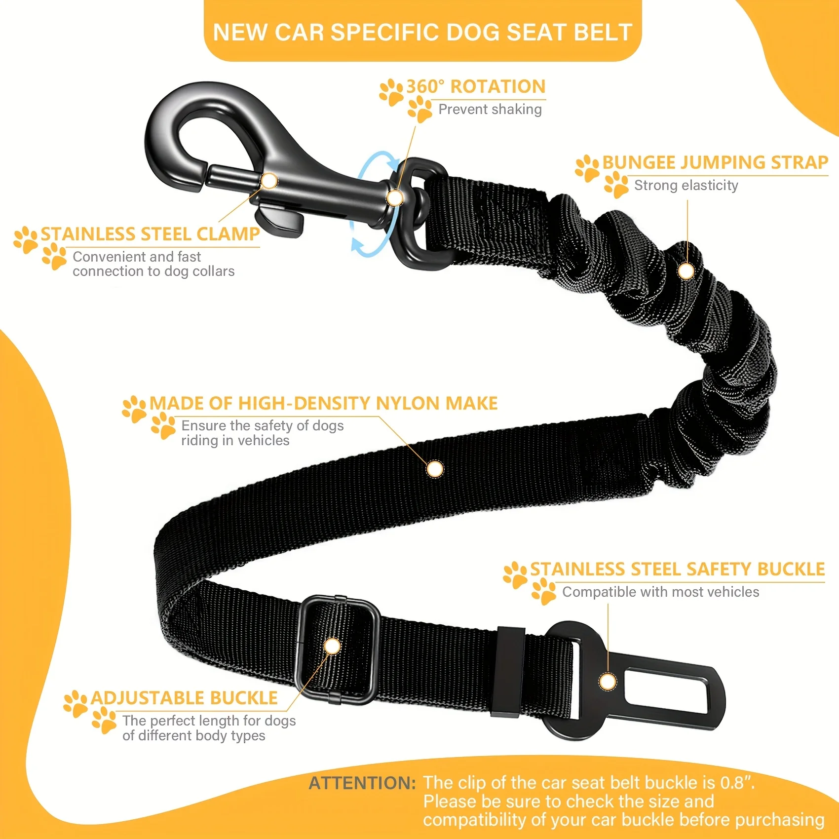 Adjustable Dog Seat Belt Harness 1005010157817857