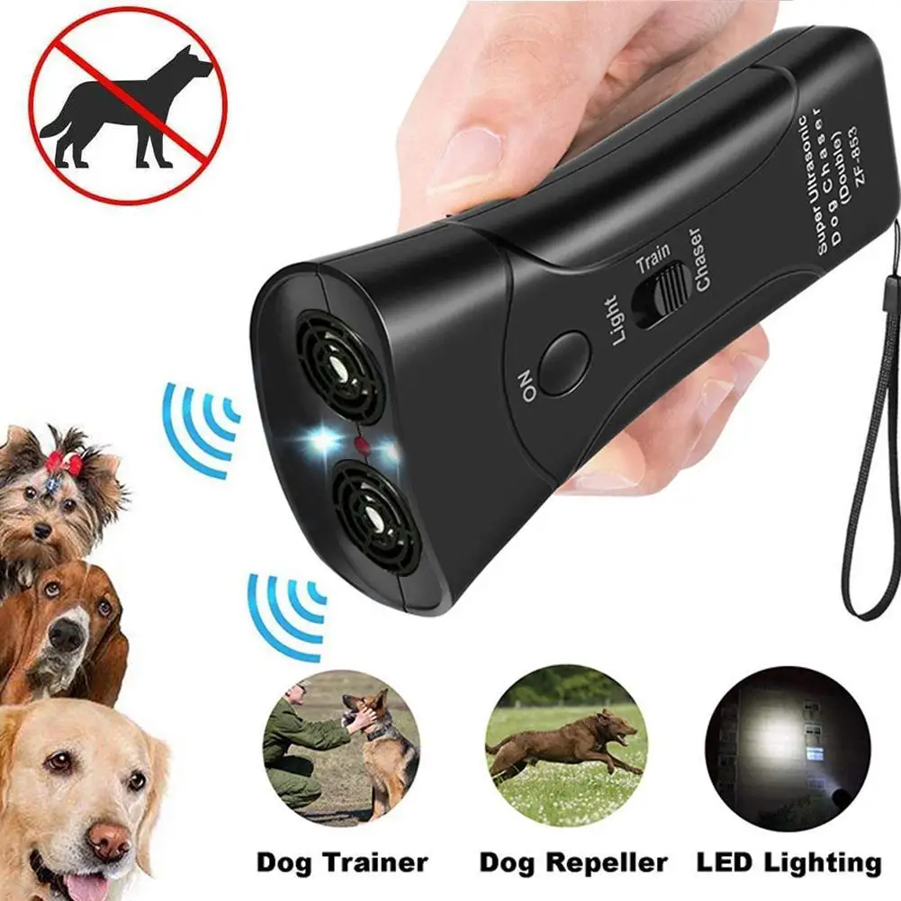 Double Head Dog Repeller Double Horn Laser Dog Trainer Portable Anti Barking Control 1005010161909828