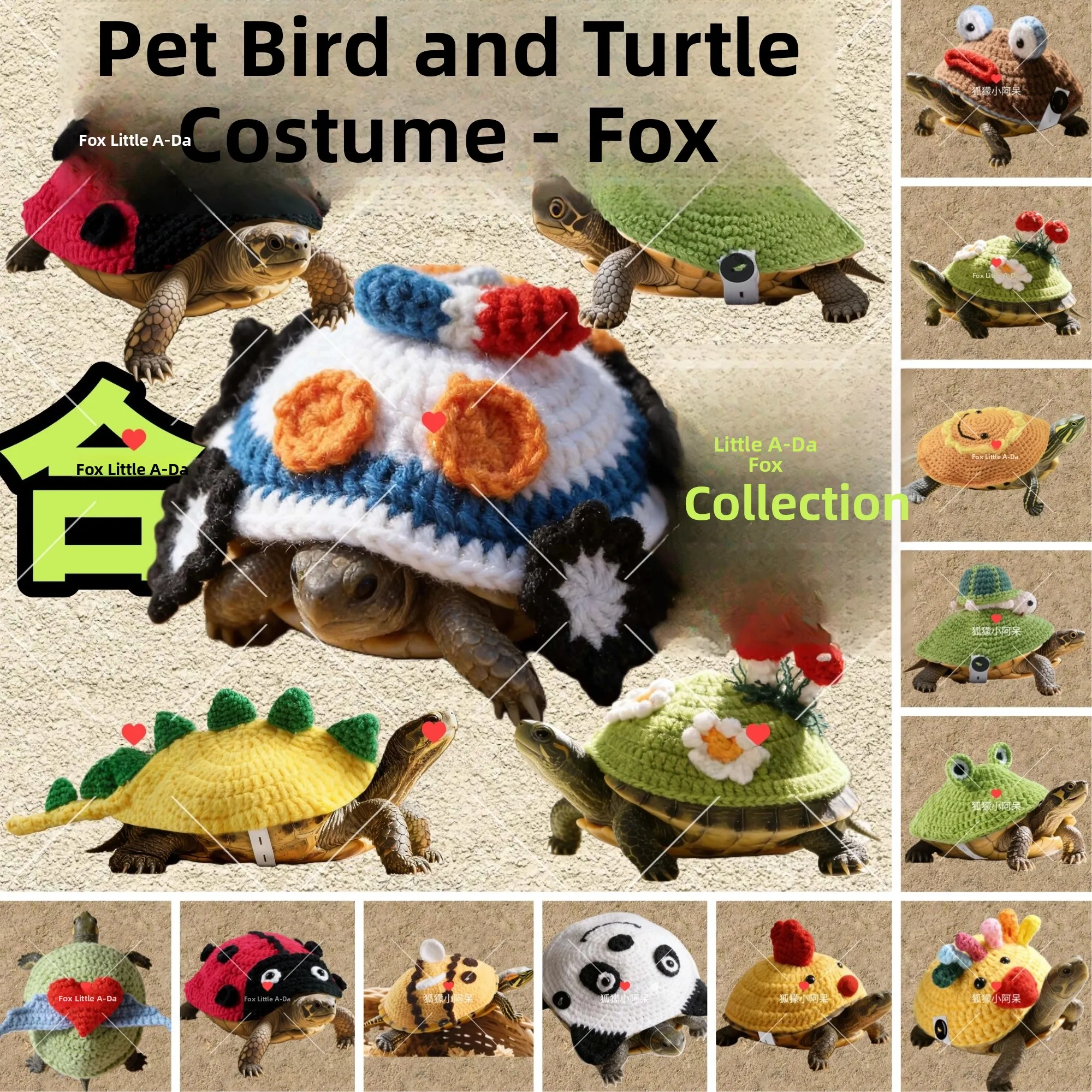 Warm Knitted Turtle Sweater with Traction Rope Decorative Design Suitable for Both Land and Water 1005010163012779
