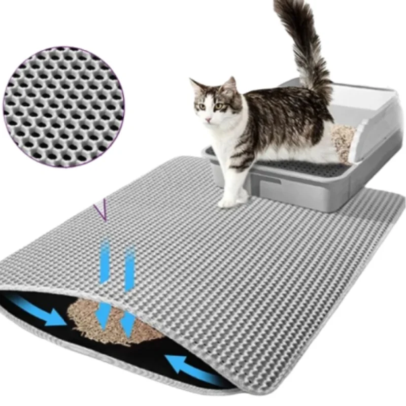 Cat Litter Mat Double Layer Pet Non Slip Big Pet Litter Box Filter Matwear Resistant Waterproof 1005010163428028