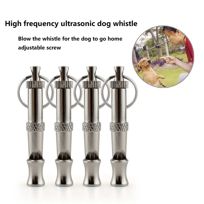 1/2PCS Dog Whistle with Keychain Professional Recall to Stop Barking Adjustable Sound Pitch Pet 1005010165584859