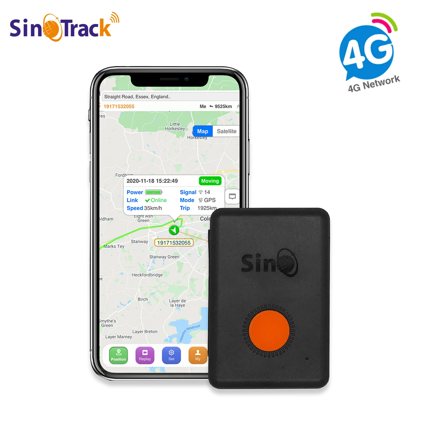 Sinotrack ST-904L Mini Big Builtin Battery Waterproof GPS Tracker for Kid Personal Car Pet (4G) 1005010168097283
