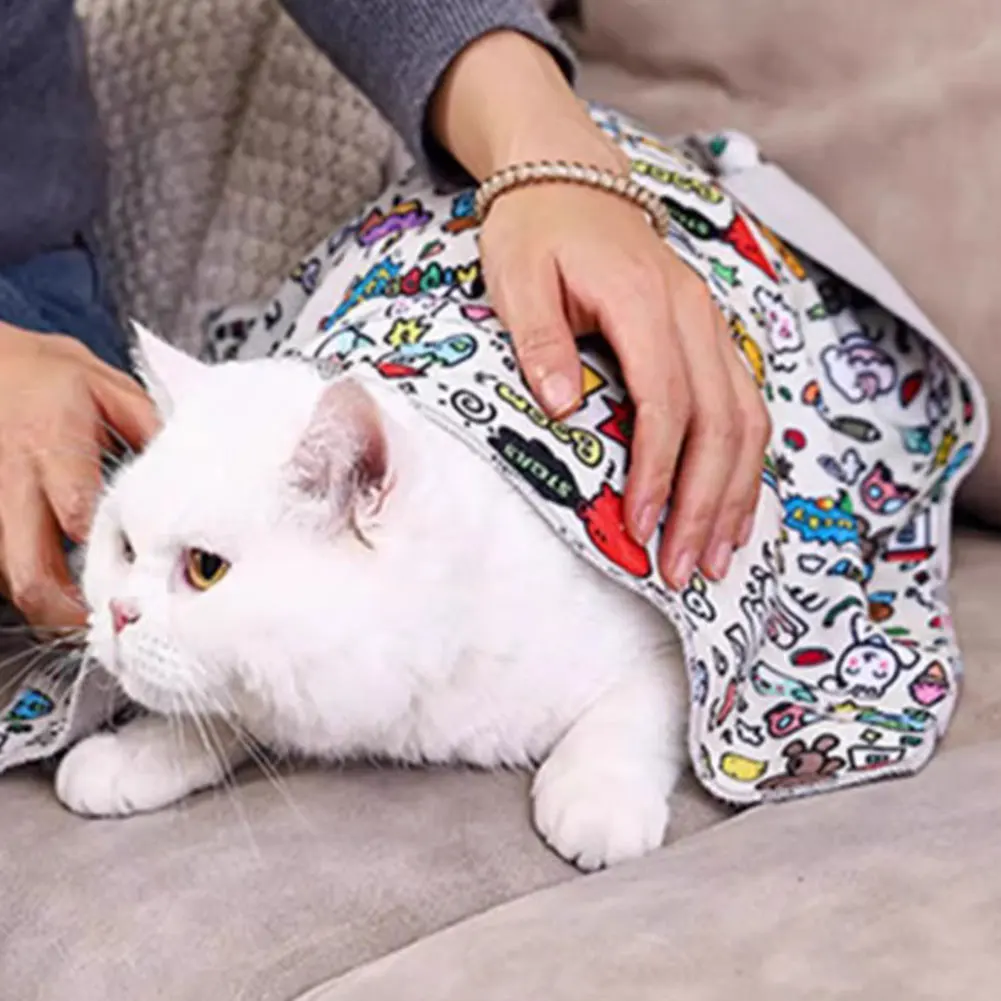 Cat Wrap for Grooming Anti-Scratch Cat Shower Bag for Small Cat Dog 1005010168379577