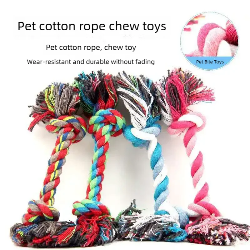 Dog Toy Pet Molar Bite-Resistant Cotton Rope Knot for Small Dog Puppy Relieving Stuffy Cleaning 1005010189102941