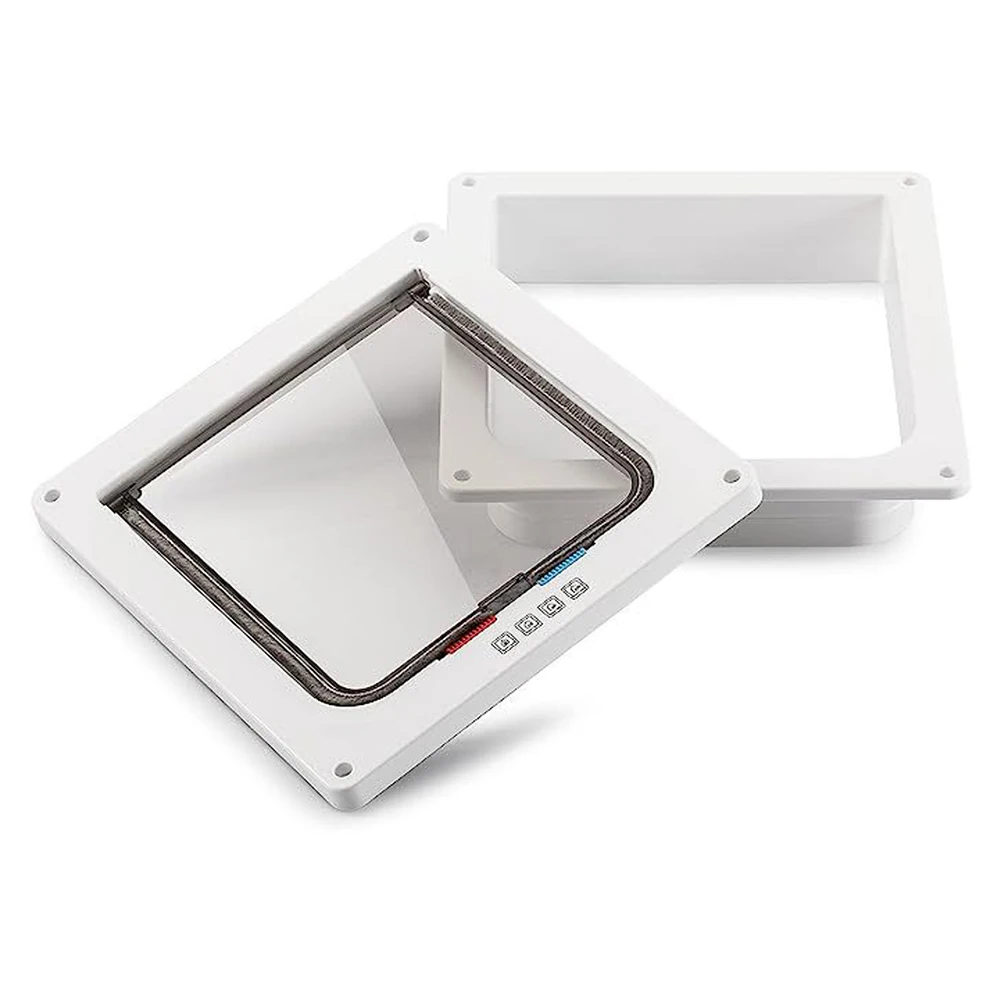 Puppy Kitten Safety In&out Pet Door with 4 Way Security Lock Dog Cat Flap Door Cat Puppy Safety 1005010192212972