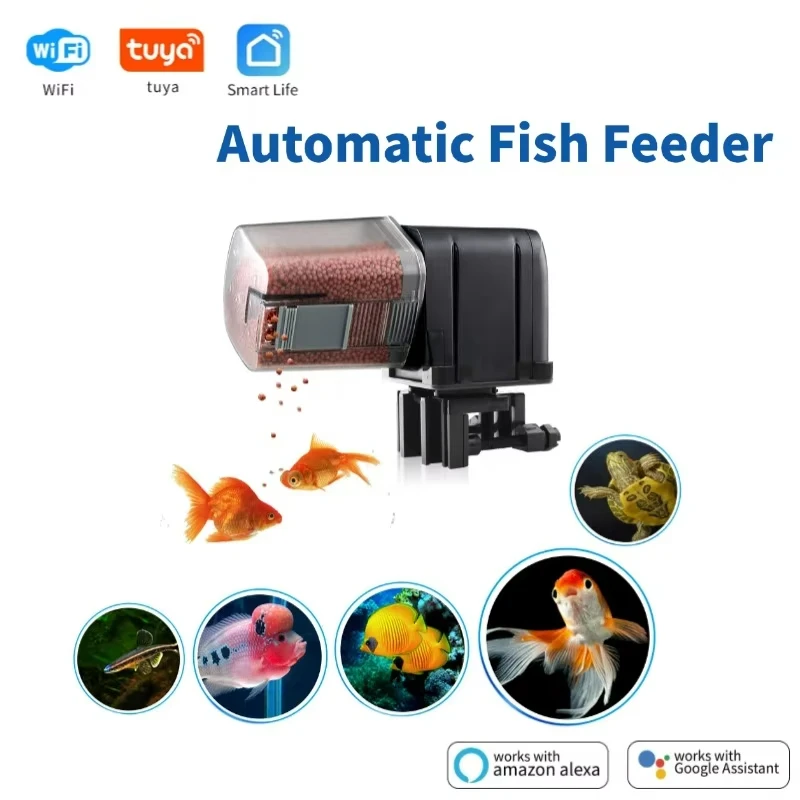 Wifi Smart Aquarium Feeder Automatic Fish Feeder Remote Control via Mobile Supports Alexa 1005010194967199