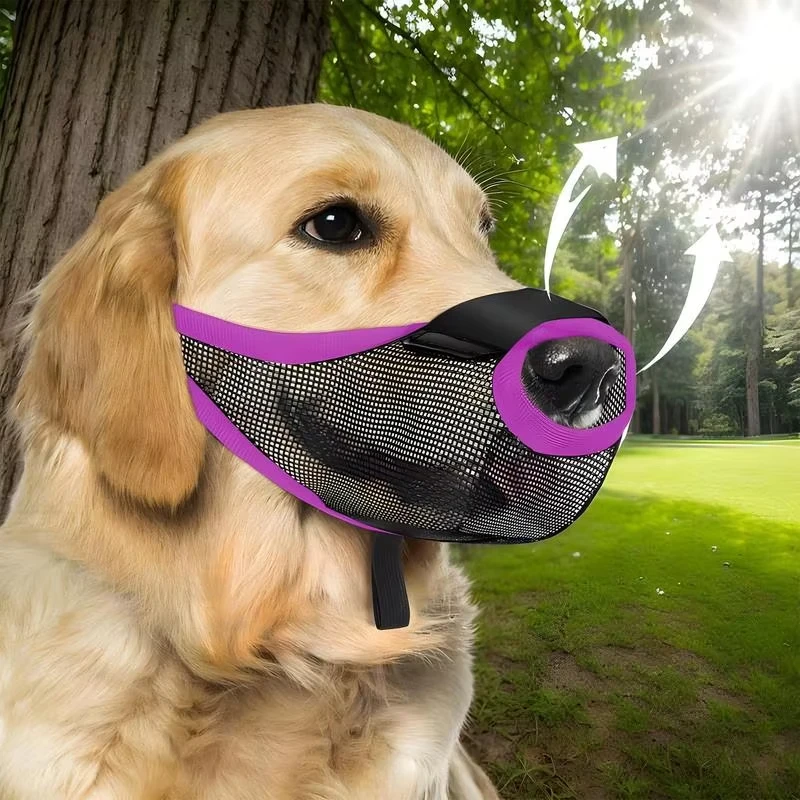 Dog Muzzle, Soft Mesh Covered Muzzles Poisoned Bait Protection with Adjustable Straps 1005010205790199