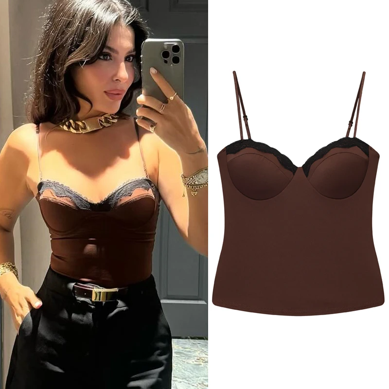 Halter Elegant Woman Tops with Lace Tops for Woman Corset Female Summer Tank Straps 1005010226305172