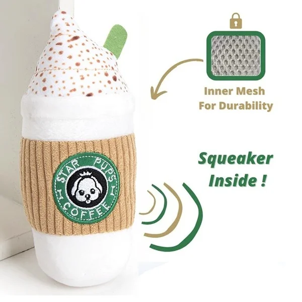 Teeth Grinding Dog Toy Latte Shaped Plush Pet Toys That Produce Sound Durable Puppy Cat Toys Pet 1005010238767300