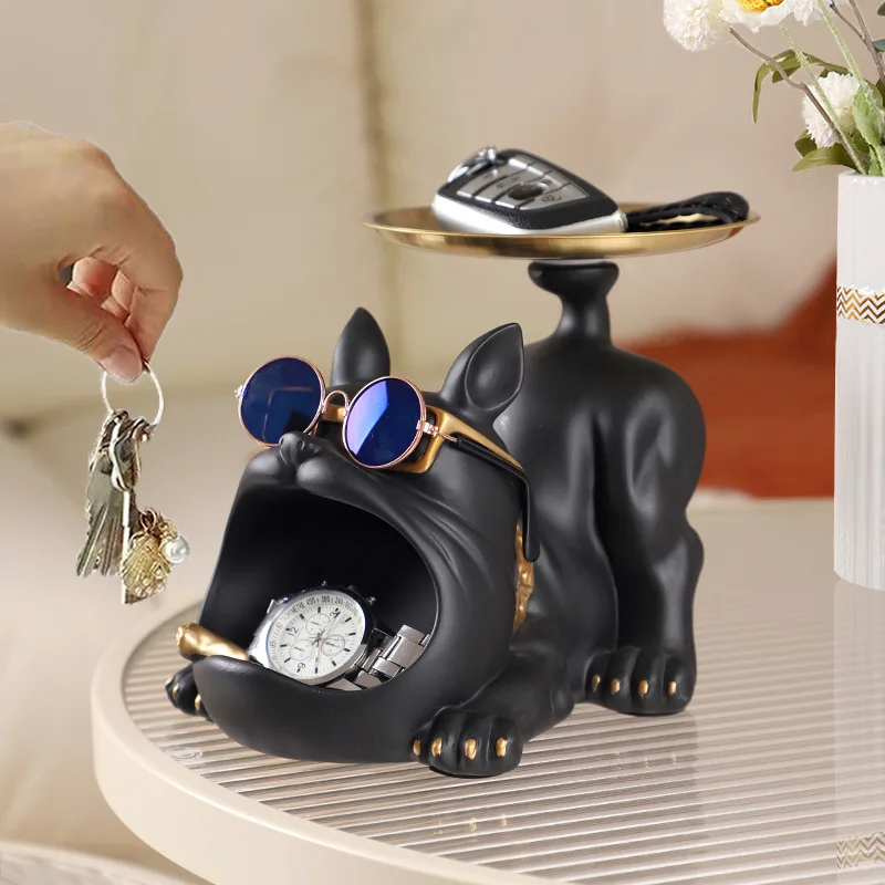 French Bulldog Entrance Door Key Storage Box Shoe Cabinet Housewarming Living Room Bedroom 1005010246838700